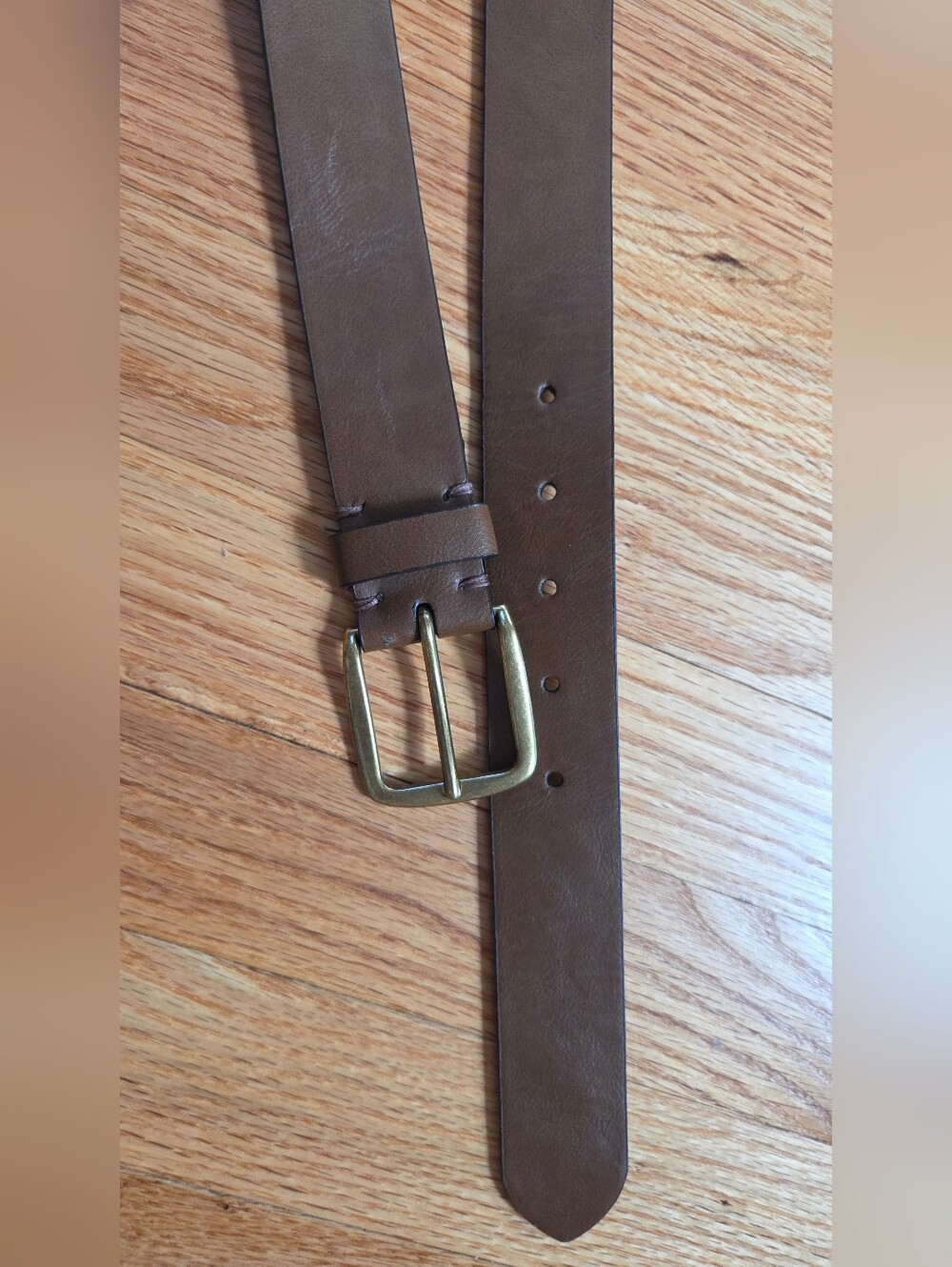 Lucky Brand Classic Leather Belt – Brown & Brass – Size 36 (NWOT)